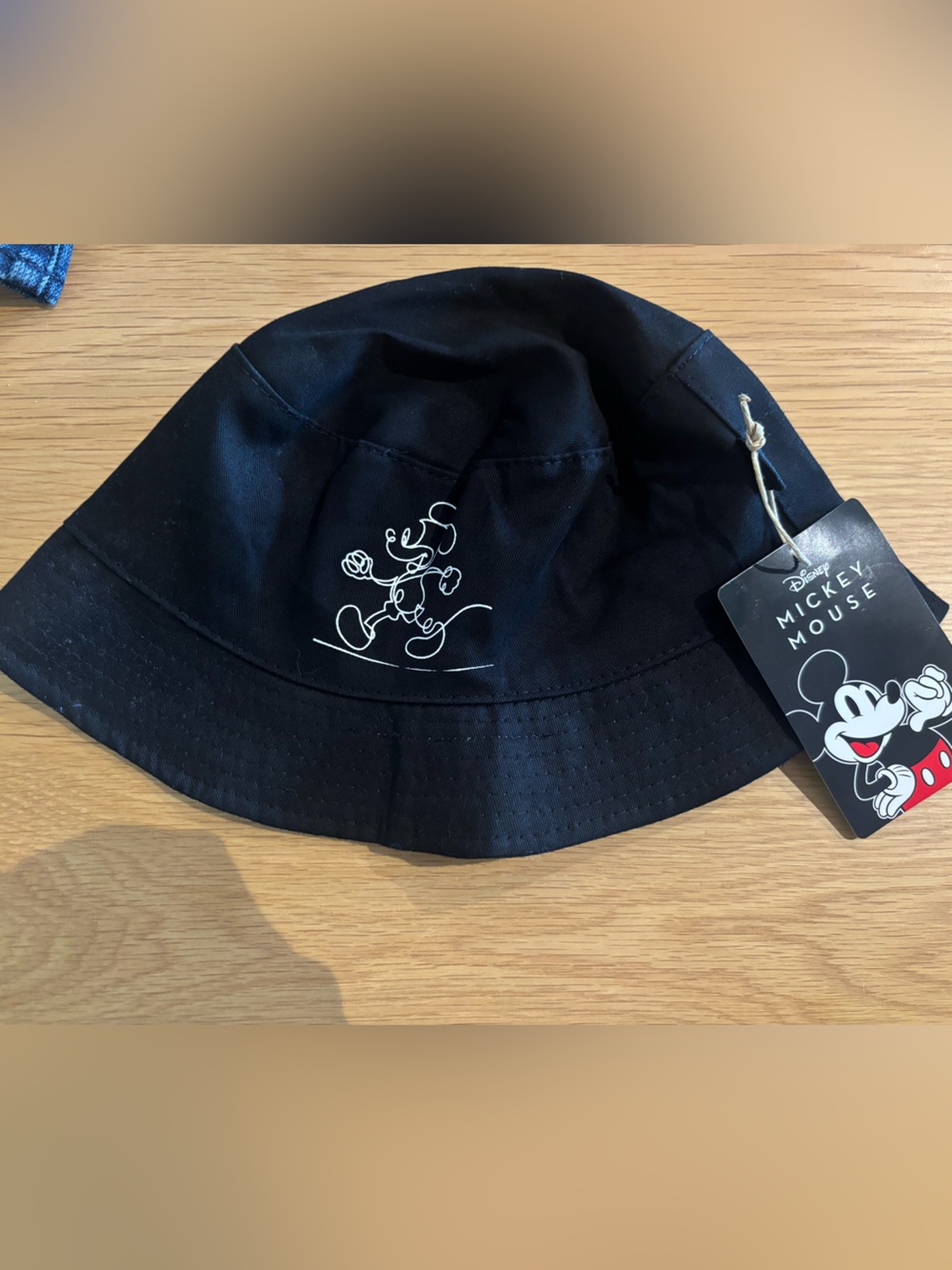 Disney Mickey Mouse Reversible Bucket Hat Black White NWT
